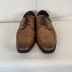 Ecco Dress Casual Walking Shoes Brown Leather Mens Size EU 45 US 11, 11.5